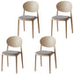 Scandinavian Plastic Restaurant Side Chair Open Back Matte Finish Dining Chair Camel 4 Piece Set Clearhalo ' kitchen&dining_furn' 'Dining Chairs' 'Dining Tables & Seating' 'dining_chair' 'furn' 'furn_dining_chair' 'Furniture' 'furniture_dining_chair' 'Kitchen & Dining Furniture' 'kitchen' 4316225