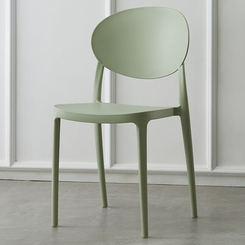 Scandinavian Plastic Restaurant Side Chair Open Back Matte Finish Dining Chair Green 1 Piece Clearhalo ' kitchen&dining_furn' 'Dining Chairs' 'Dining Tables & Seating' 'dining_chair' 'furn' 'furn_dining_chair' 'Furniture' 'furniture_dining_chair' 'Kitchen & Dining Furniture' 'kitchen' 4316229