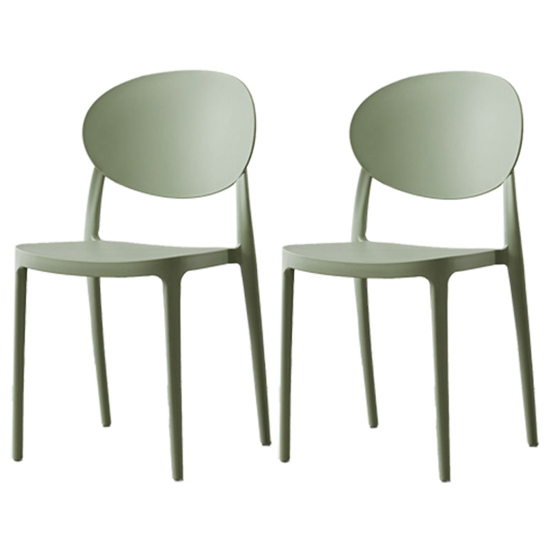 Scandinavian Plastic Restaurant Side Chair Open Back Matte Finish Dining Chair Green 2 Piece Set Clearhalo ' kitchen&dining_furn' 'Dining Chairs' 'Dining Tables & Seating' 'dining_chair' 'furn' 'furn_dining_chair' 'Furniture' 'furniture_dining_chair' 'Kitchen & Dining Furniture' 'kitchen' 4316230