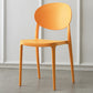 Scandinavian Plastic Restaurant Side Chair Open Back Matte Finish Dining Chair Orange 1 Piece Clearhalo ' kitchen&dining_furn' 'Dining Chairs' 'Dining Tables & Seating' 'dining_chair' 'furn' 'furn_dining_chair' 'Furniture' 'furniture_dining_chair' 'Kitchen & Dining Furniture' 'kitchen' 4316235