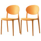 Scandinavian Plastic Restaurant Side Chair Open Back Matte Finish Dining Chair Orange 2 Piece Set Clearhalo ' kitchen&dining_furn' 'Dining Chairs' 'Dining Tables & Seating' 'dining_chair' 'furn' 'furn_dining_chair' 'Furniture' 'furniture_dining_chair' 'Kitchen & Dining Furniture' 'kitchen' 4316236