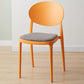 Scandinavian Plastic Restaurant Side Chair Open Back Matte Finish Dining Chair Orange-Gray 1 Piece Clearhalo ' kitchen&dining_furn' 'Dining Chairs' 'Dining Tables & Seating' 'dining_chair' 'furn' 'furn_dining_chair' 'Furniture' 'furniture_dining_chair' 'Kitchen & Dining Furniture' 'kitchen' 4316238