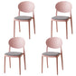 Scandinavian Plastic Restaurant Side Chair Open Back Matte Finish Dining Chair Gray-Pink 4 Piece Set Clearhalo ' kitchen&dining_furn' 'Dining Chairs' 'Dining Tables & Seating' 'dining_chair' 'furn' 'furn_dining_chair' 'Furniture' 'furniture_dining_chair' 'Kitchen & Dining Furniture' 'kitchen' 4316240