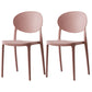 Scandinavian Plastic Restaurant Side Chair Open Back Matte Finish Dining Chair Pink 2 Piece Set Clearhalo ' kitchen&dining_furn' 'Dining Chairs' 'Dining Tables & Seating' 'dining_chair' 'furn' 'furn_dining_chair' 'Furniture' 'furniture_dining_chair' 'Kitchen & Dining Furniture' 'kitchen' 4316245
