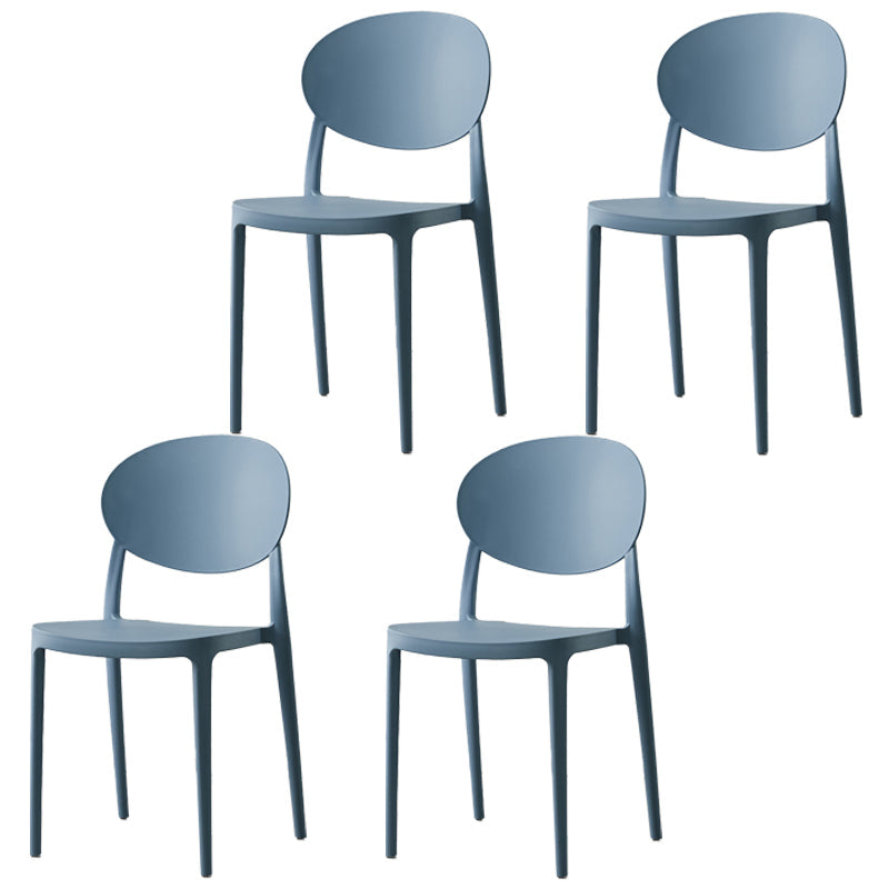 Scandinavian Plastic Restaurant Side Chair Open Back Matte Finish Dining Chair Blue 4 Piece Set Clearhalo ' kitchen&dining_furn' 'Dining Chairs' 'Dining Tables & Seating' 'dining_chair' 'furn' 'furn_dining_chair' 'Furniture' 'furniture_dining_chair' 'Kitchen & Dining Furniture' 'kitchen' 4316246