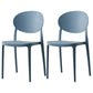 Scandinavian Plastic Restaurant Side Chair Open Back Matte Finish Dining Chair Blue 2 Piece Set Clearhalo ' kitchen&dining_furn' 'Dining Chairs' 'Dining Tables & Seating' 'dining_chair' 'furn' 'furn_dining_chair' 'Furniture' 'furniture_dining_chair' 'Kitchen & Dining Furniture' 'kitchen' 4316248