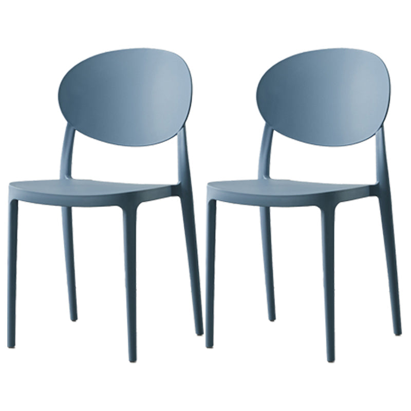 Scandinavian Plastic Restaurant Side Chair Open Back Matte Finish Dining Chair Blue 2 Piece Set Clearhalo ' kitchen&dining_furn' 'Dining Chairs' 'Dining Tables & Seating' 'dining_chair' 'furn' 'furn_dining_chair' 'Furniture' 'furniture_dining_chair' 'Kitchen & Dining Furniture' 'kitchen' 4316248