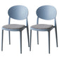 Scandinavian Plastic Restaurant Side Chair Open Back Matte Finish Dining Chair Gray-Blue 2 Piece Set Clearhalo ' kitchen&dining_furn' 'Dining Chairs' 'Dining Tables & Seating' 'dining_chair' 'furn' 'furn_dining_chair' 'Furniture' 'furniture_dining_chair' 'Kitchen & Dining Furniture' 'kitchen' 4316251