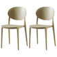 Scandinavian Plastic Restaurant Side Chair Open Back Matte Finish Dining Chair Brown 2 Piece Set Clearhalo ' kitchen&dining_furn' 'Dining Chairs' 'Dining Tables & Seating' 'dining_chair' 'furn' 'furn_dining_chair' 'Furniture' 'furniture_dining_chair' 'Kitchen & Dining Furniture' 'kitchen' 4316257