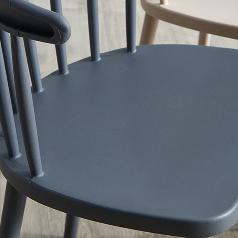 Scandinavian Home Slat Back Side Chair Matte Finish Plastic Dining Chair Clearhalo ' kitchen&dining_furn' 'Dining Chairs' 'Dining Tables & Seating' 'dining_chair' 'furn' 'furn_dining_chair' 'Furniture' 'furniture_dining_chair' 'Kitchen & Dining Furniture' 'kitchen' 4316269