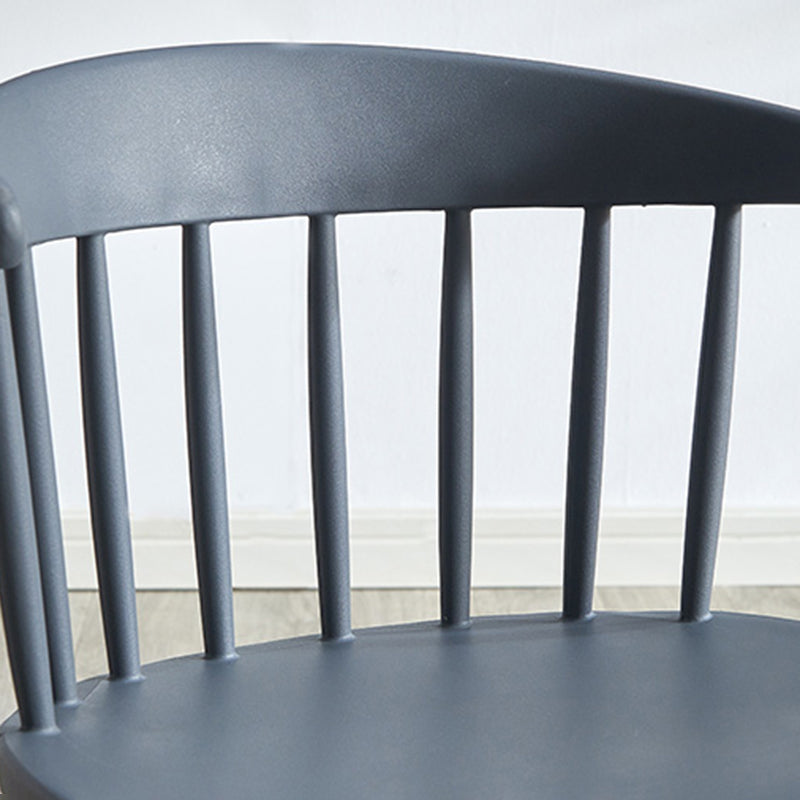 Scandinavian Home Slat Back Side Chair Matte Finish Plastic Dining Chair Clearhalo ' kitchen&dining_furn' 'Dining Chairs' 'Dining Tables & Seating' 'dining_chair' 'furn' 'furn_dining_chair' 'Furniture' 'furniture_dining_chair' 'Kitchen & Dining Furniture' 'kitchen' 4316271