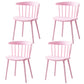 Scandinavian Home Slat Back Side Chair Matte Finish Plastic Dining Chair Pink 4 Piece Set Clearhalo ' kitchen&dining_furn' 'Dining Chairs' 'Dining Tables & Seating' 'dining_chair' 'furn' 'furn_dining_chair' 'Furniture' 'furniture_dining_chair' 'Kitchen & Dining Furniture' 'kitchen' 4316272