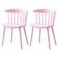Scandinavian Home Slat Back Side Chair Matte Finish Plastic Dining Chair Pink 2 Piece Set Clearhalo ' kitchen&dining_furn' 'Dining Chairs' 'Dining Tables & Seating' 'dining_chair' 'furn' 'furn_dining_chair' 'Furniture' 'furniture_dining_chair' 'Kitchen & Dining Furniture' 'kitchen' 4316275