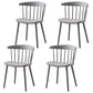 Scandinavian Home Slat Back Side Chair Matte Finish Plastic Dining Chair Grey 4 Piece Set Clearhalo ' kitchen&dining_furn' 'Dining Chairs' 'Dining Tables & Seating' 'dining_chair' 'furn' 'furn_dining_chair' 'Furniture' 'furniture_dining_chair' 'Kitchen & Dining Furniture' 'kitchen' 4316284