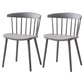 Scandinavian Home Slat Back Side Chair Matte Finish Plastic Dining Chair Grey 2 Piece Set Clearhalo ' kitchen&dining_furn' 'Dining Chairs' 'Dining Tables & Seating' 'dining_chair' 'furn' 'furn_dining_chair' 'Furniture' 'furniture_dining_chair' 'Kitchen & Dining Furniture' 'kitchen' 4316286