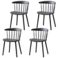 Scandinavian Home Slat Back Side Chair Matte Finish Plastic Dining Chair Black 4 Piece Set Clearhalo ' kitchen&dining_furn' 'Dining Chairs' 'Dining Tables & Seating' 'dining_chair' 'furn' 'furn_dining_chair' 'Furniture' 'furniture_dining_chair' 'Kitchen & Dining Furniture' 'kitchen' 4316287