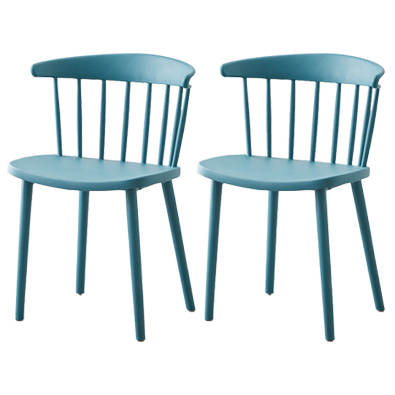 Scandinavian Home Slat Back Side Chair Matte Finish Plastic Dining Chair Airy Blue 2 Piece Set Clearhalo ' kitchen&dining_furn' 'Dining Chairs' 'Dining Tables & Seating' 'dining_chair' 'furn' 'furn_dining_chair' 'Furniture' 'furniture_dining_chair' 'Kitchen & Dining Furniture' 'kitchen' 4316292