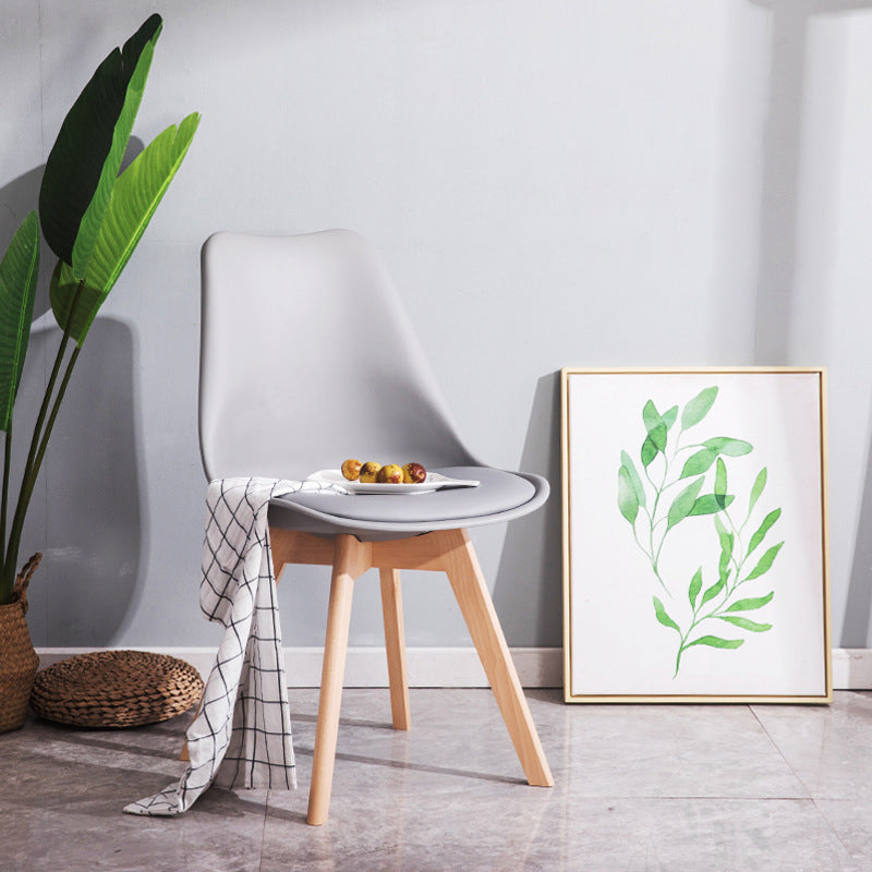 Scandinavian Upholstered Home Side Chair Parsons Matte Finish Dining Chair Clearhalo ' kitchen&dining_furn' 'Dining Chairs' 'Dining Tables & Seating' 'dining_chair' 'Furniture' 'furniture_dining_chair' 'Kitchen & Dining Furniture' 'kitchen' 4316297