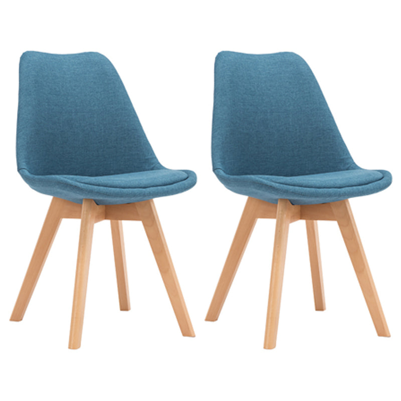 Scandinavian Upholstered Home Side Chair Parsons Matte Finish Dining Chair Dark Blue Set of 2 Clearhalo ' kitchen&dining_furn' 'Dining Chairs' 'Dining Tables & Seating' 'dining_chair' 'Furniture' 'furniture_dining_chair' 'Kitchen & Dining Furniture' 'kitchen' 4316300