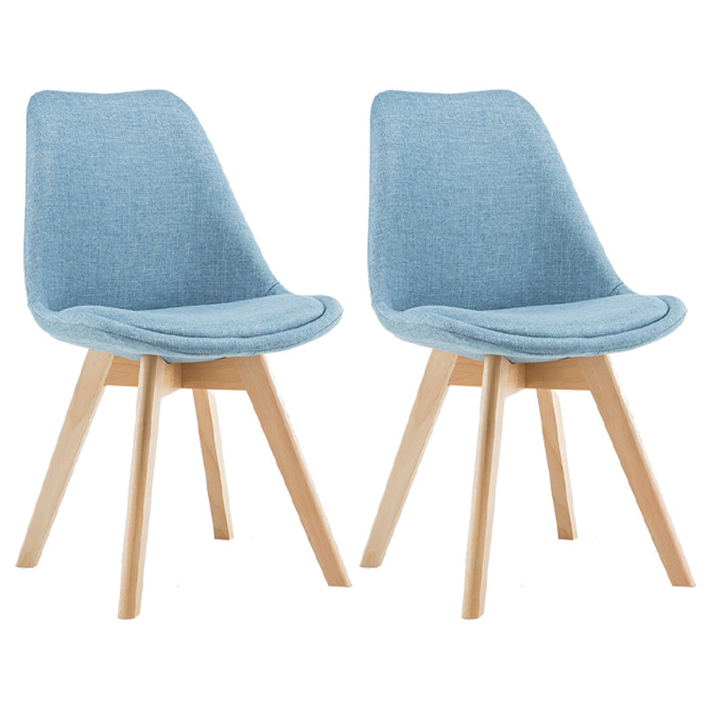 Scandinavian Upholstered Home Side Chair Parsons Matte Finish Dining Chair Light Blue Set of 2 Clearhalo ' kitchen&dining_furn' 'Dining Chairs' 'Dining Tables & Seating' 'dining_chair' 'Furniture' 'furniture_dining_chair' 'Kitchen & Dining Furniture' 'kitchen' 4316303