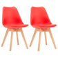 Scandinavian Upholstered Home Side Chair Parsons Matte Finish Dining Chair Red Set of 2 Clearhalo ' kitchen&dining_furn' 'Dining Chairs' 'Dining Tables & Seating' 'dining_chair' 'Furniture' 'furniture_dining_chair' 'Kitchen & Dining Furniture' 'kitchen' 4316305
