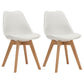 Scandinavian Upholstered Home Side Chair Parsons Matte Finish Dining Chair White Set of 2 Clearhalo ' kitchen&dining_furn' 'Dining Chairs' 'Dining Tables & Seating' 'dining_chair' 'Furniture' 'furniture_dining_chair' 'Kitchen & Dining Furniture' 'kitchen' 4316310
