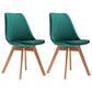 Scandinavian Upholstered Home Side Chair Parsons Matte Finish Dining Chair Blackish Green Set of 2 Clearhalo ' kitchen&dining_furn' 'Dining Chairs' 'Dining Tables & Seating' 'dining_chair' 'Furniture' 'furniture_dining_chair' 'Kitchen & Dining Furniture' 'kitchen' 4316319
