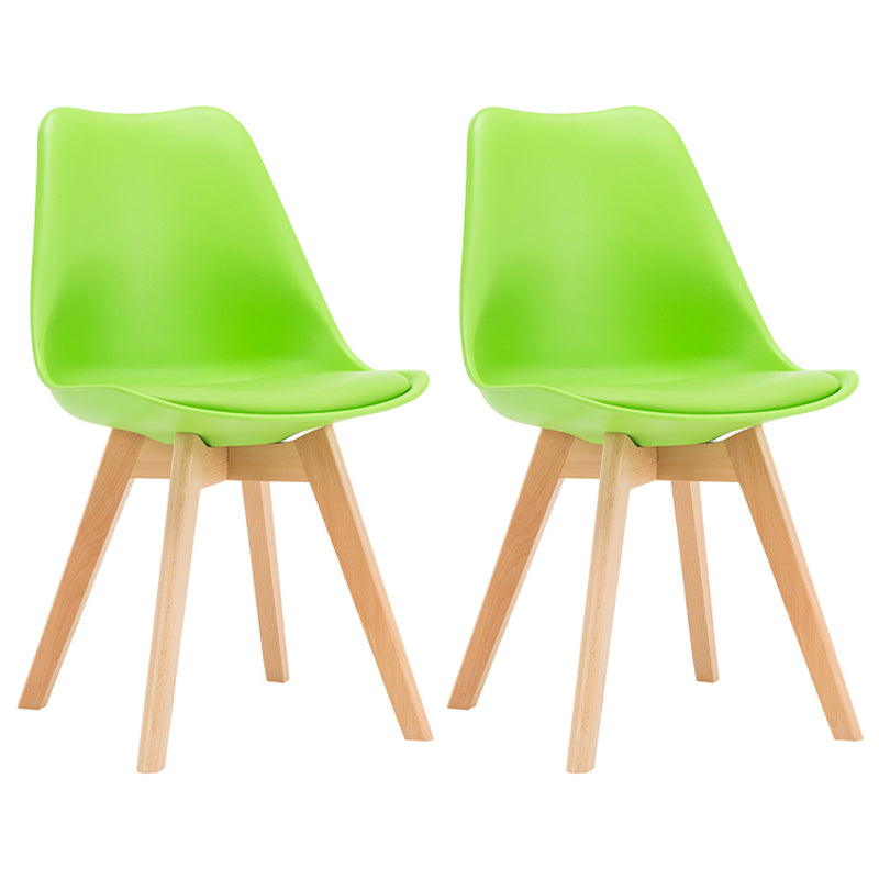 Scandinavian Upholstered Home Side Chair Parsons Matte Finish Dining Chair Green Set of 2 Clearhalo ' kitchen&dining_furn' 'Dining Chairs' 'Dining Tables & Seating' 'dining_chair' 'Furniture' 'furniture_dining_chair' 'Kitchen & Dining Furniture' 'kitchen' 4316320