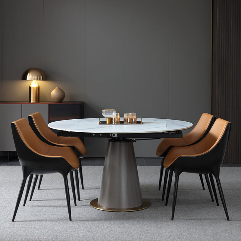 Modern Leather Dining Room Chair Arm Metal Dining Chairs for Restaurant Clearhalo ' kitchen&dining_furn' 'Dining Chairs' 'Dining Tables & Seating' 'dining_chair' 'furn' 'furn_dining_chair' 'Furniture' 'furniture_dining_chair' 'Kitchen & Dining Furniture' 'kitchen' 4316326