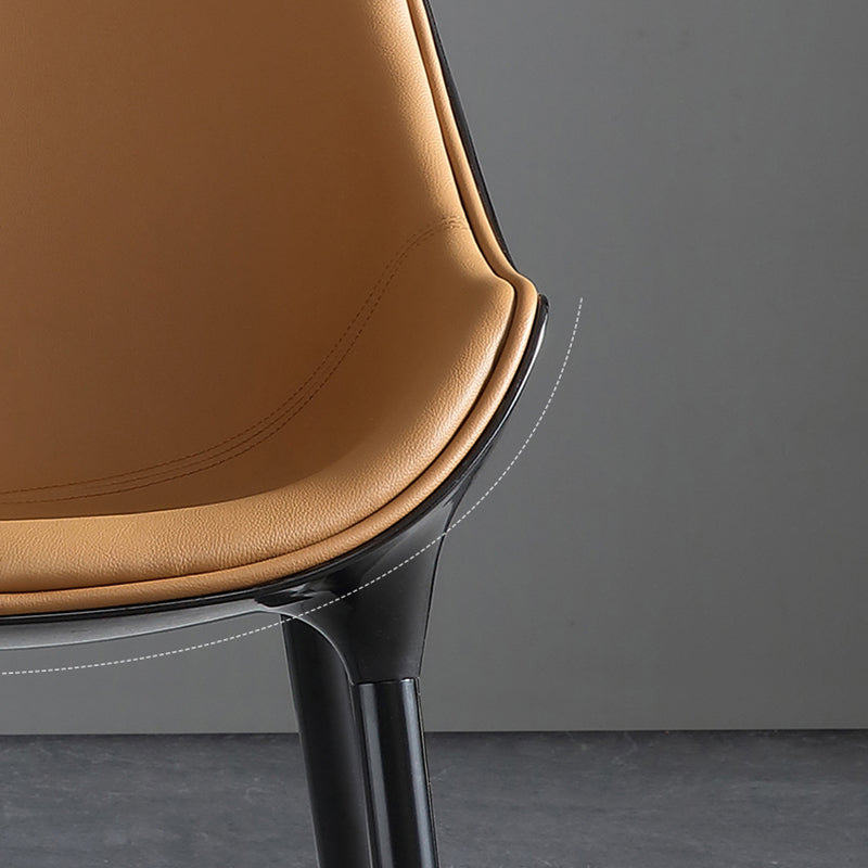 Modern Leather Dining Room Chair Arm Metal Dining Chairs for Restaurant Clearhalo ' kitchen&dining_furn' 'Dining Chairs' 'Dining Tables & Seating' 'dining_chair' 'furn' 'furn_dining_chair' 'Furniture' 'furniture_dining_chair' 'Kitchen & Dining Furniture' 'kitchen' 4316331