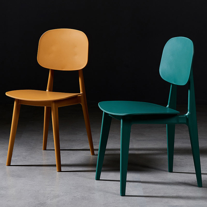Scandinavian Restaurant Plastic Side Chair Open Back Matte Finish Dining Chair Clearhalo ' kitchen&dining_furn' 'Dining Chairs' 'Dining Tables & Seating' 'dining_chair' 'Furniture' 'furniture_dining_chair' 'Kitchen & Dining Furniture' 'kitchen' 4316337