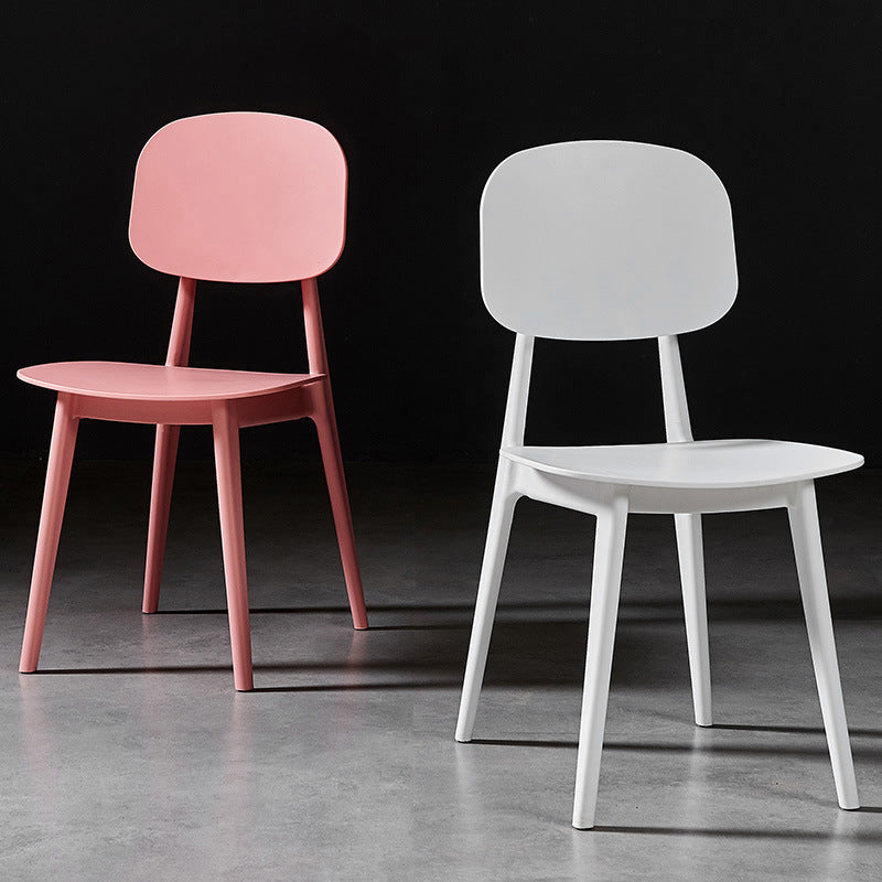 Scandinavian Restaurant Plastic Side Chair Open Back Matte Finish Dining Chair Clearhalo ' kitchen&dining_furn' 'Dining Chairs' 'Dining Tables & Seating' 'dining_chair' 'Furniture' 'furniture_dining_chair' 'Kitchen & Dining Furniture' 'kitchen' 4316340
