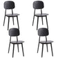 Scandinavian Restaurant Plastic Side Chair Open Back Matte Finish Dining Chair Black Set of 4 Clearhalo ' kitchen&dining_furn' 'Dining Chairs' 'Dining Tables & Seating' 'dining_chair' 'Furniture' 'furniture_dining_chair' 'Kitchen & Dining Furniture' 'kitchen' 4316341