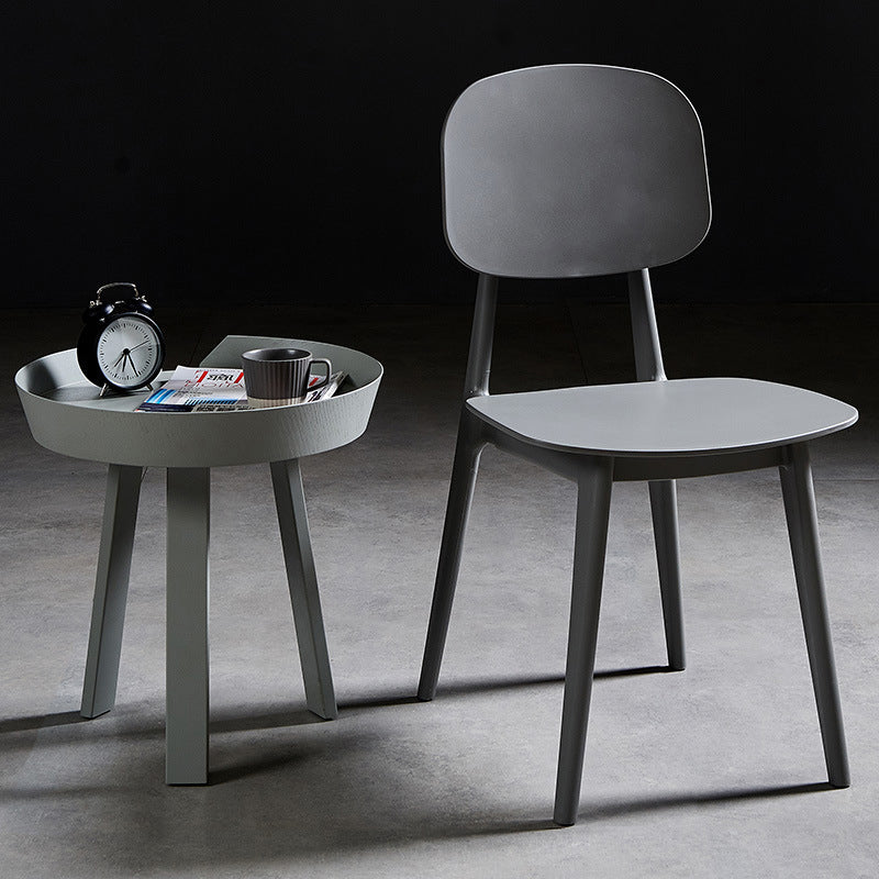 Scandinavian Restaurant Plastic Side Chair Open Back Matte Finish Dining Chair Clearhalo ' kitchen&dining_furn' 'Dining Chairs' 'Dining Tables & Seating' 'dining_chair' 'Furniture' 'furniture_dining_chair' 'Kitchen & Dining Furniture' 'kitchen' 4316344
