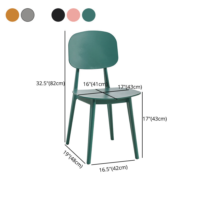 Scandinavian Restaurant Plastic Side Chair Open Back Matte Finish Dining Chair Clearhalo ' kitchen&dining_furn' 'Dining Chairs' 'Dining Tables & Seating' 'dining_chair' 'Furniture' 'furniture_dining_chair' 'Kitchen & Dining Furniture' 'kitchen' 4316353