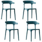 Scandinavian Plastic Stackable Side Chair Open Back Matte Finish Dining Chair Gray Blue 4 Piece Set Clearhalo ' kitchen&dining_furn' 'Dining Chairs' 'Dining Tables & Seating' 'dining_chair' 'furn' 'furn_dining_chair' 'Furniture' 'furniture_dining_chair' 'Kitchen & Dining Furniture' 'kitchen' 4316360