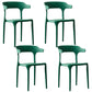 Scandinavian Plastic Stackable Side Chair Open Back Matte Finish Dining Chair Blackish Green 4 Piece Set Clearhalo ' kitchen&dining_furn' 'Dining Chairs' 'Dining Tables & Seating' 'dining_chair' 'furn' 'furn_dining_chair' 'Furniture' 'furniture_dining_chair' 'Kitchen & Dining Furniture' 'kitchen' 4316366