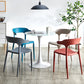 Scandinavian Plastic Stackable Side Chair Open Back Matte Finish Dining Chair Clearhalo ' kitchen&dining_furn' 'Dining Chairs' 'Dining Tables & Seating' 'dining_chair' 'furn' 'furn_dining_chair' 'Furniture' 'furniture_dining_chair' 'Kitchen & Dining Furniture' 'kitchen' 4316376