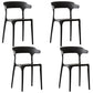 Scandinavian Plastic Stackable Side Chair Open Back Matte Finish Dining Chair Black 4 Piece Set Clearhalo ' kitchen&dining_furn' 'Dining Chairs' 'Dining Tables & Seating' 'dining_chair' 'furn' 'furn_dining_chair' 'Furniture' 'furniture_dining_chair' 'Kitchen & Dining Furniture' 'kitchen' 4316379