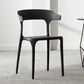 Scandinavian Plastic Stackable Side Chair Open Back Matte Finish Dining Chair Black 1 Piece Clearhalo ' kitchen&dining_furn' 'Dining Chairs' 'Dining Tables & Seating' 'dining_chair' 'furn' 'furn_dining_chair' 'Furniture' 'furniture_dining_chair' 'Kitchen & Dining Furniture' 'kitchen' 4316381