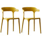 Scandinavian Plastic Stackable Side Chair Open Back Matte Finish Dining Chair Ginger 2 Piece Set Clearhalo ' kitchen&dining_furn' 'Dining Chairs' 'Dining Tables & Seating' 'dining_chair' 'furn' 'furn_dining_chair' 'Furniture' 'furniture_dining_chair' 'Kitchen & Dining Furniture' 'kitchen' 4316389