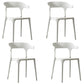 Scandinavian Plastic Stackable Side Chair Open Back Matte Finish Dining Chair White 4 Piece Set Clearhalo ' kitchen&dining_furn' 'Dining Chairs' 'Dining Tables & Seating' 'dining_chair' 'furn' 'furn_dining_chair' 'Furniture' 'furniture_dining_chair' 'Kitchen & Dining Furniture' 'kitchen' 4316390