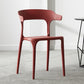 Scandinavian Plastic Stackable Side Chair Open Back Matte Finish Dining Chair Burgundy 1 Piece Clearhalo ' kitchen&dining_furn' 'Dining Chairs' 'Dining Tables & Seating' 'dining_chair' 'furn' 'furn_dining_chair' 'Furniture' 'furniture_dining_chair' 'Kitchen & Dining Furniture' 'kitchen' 4316394