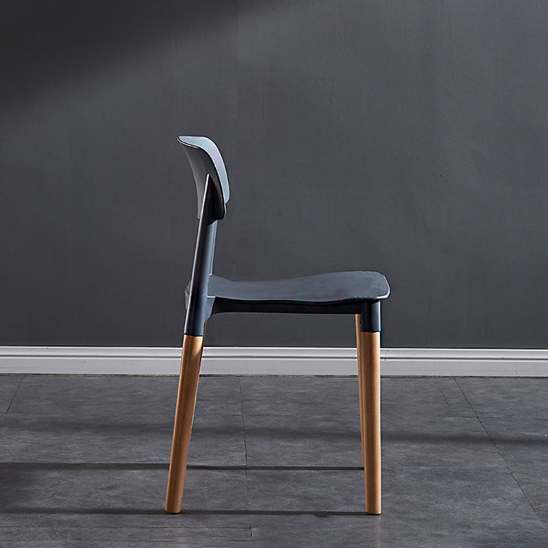 Scandinavian Wood Restaurant Side Chair Open Back Matte Finish Dining Chair Clearhalo ' kitchen&dining_furn' 'Dining Chairs' 'Dining Tables & Seating' 'dining_chair' 'furn' 'furn_dining_chair' 'Furniture' 'furniture_dining_chair' 'Kitchen & Dining Furniture' 'kitchen' 4316406