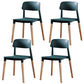 Scandinavian Wood Restaurant Side Chair Open Back Matte Finish Dining Chair Blackish Green 4 Piece Set Clearhalo ' kitchen&dining_furn' 'Dining Chairs' 'Dining Tables & Seating' 'dining_chair' 'furn' 'furn_dining_chair' 'Furniture' 'furniture_dining_chair' 'Kitchen & Dining Furniture' 'kitchen' 4316407