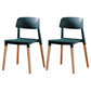 Scandinavian Wood Restaurant Side Chair Open Back Matte Finish Dining Chair Blackish Green 2 Piece Set Clearhalo ' kitchen&dining_furn' 'Dining Chairs' 'Dining Tables & Seating' 'dining_chair' 'furn' 'furn_dining_chair' 'Furniture' 'furniture_dining_chair' 'Kitchen & Dining Furniture' 'kitchen' 4316411