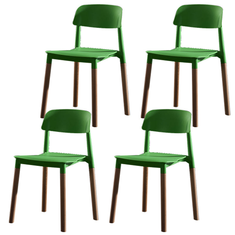 Scandinavian Wood Restaurant Side Chair Open Back Matte Finish Dining Chair Green 4 Piece Set Clearhalo ' kitchen&dining_furn' 'Dining Chairs' 'Dining Tables & Seating' 'dining_chair' 'furn' 'furn_dining_chair' 'Furniture' 'furniture_dining_chair' 'Kitchen & Dining Furniture' 'kitchen' 4316412