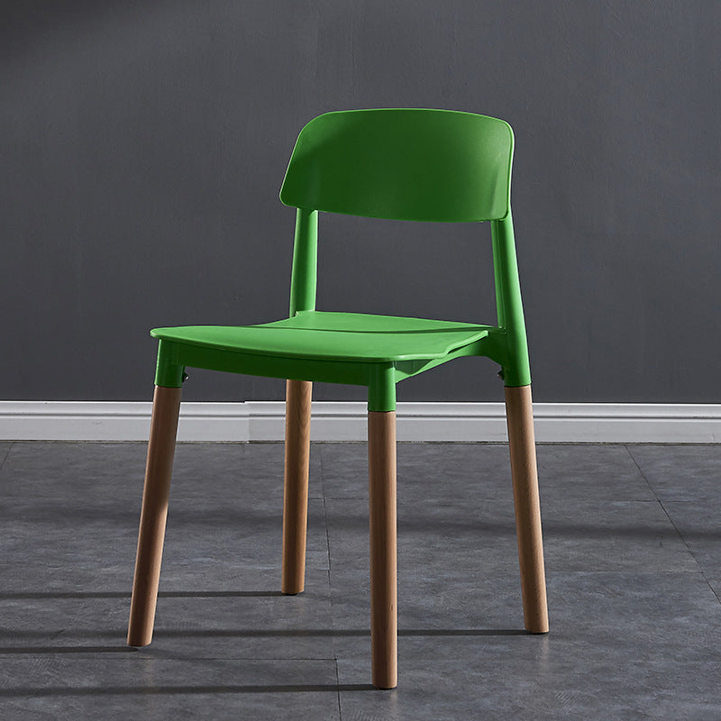 Scandinavian Wood Restaurant Side Chair Open Back Matte Finish Dining Chair Green 1 Piece Clearhalo ' kitchen&dining_furn' 'Dining Chairs' 'Dining Tables & Seating' 'dining_chair' 'furn' 'furn_dining_chair' 'Furniture' 'furniture_dining_chair' 'Kitchen & Dining Furniture' 'kitchen' 4316414