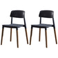 Scandinavian Wood Restaurant Side Chair Open Back Matte Finish Dining Chair Dark Gray 2 Piece Set Clearhalo ' kitchen&dining_furn' 'Dining Chairs' 'Dining Tables & Seating' 'dining_chair' 'furn' 'furn_dining_chair' 'Furniture' 'furniture_dining_chair' 'Kitchen & Dining Furniture' 'kitchen' 4316419