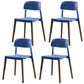 Scandinavian Wood Restaurant Side Chair Open Back Matte Finish Dining Chair Blue 4 Piece Set Clearhalo ' kitchen&dining_furn' 'Dining Chairs' 'Dining Tables & Seating' 'dining_chair' 'furn' 'furn_dining_chair' 'Furniture' 'furniture_dining_chair' 'Kitchen & Dining Furniture' 'kitchen' 4316420